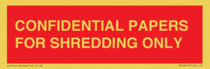 CONFIDENTIAL PAPERS FOR SHREDDING ONLY